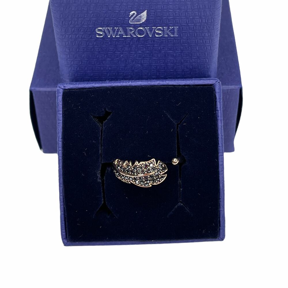 Swarovski Silver and Black Ring
